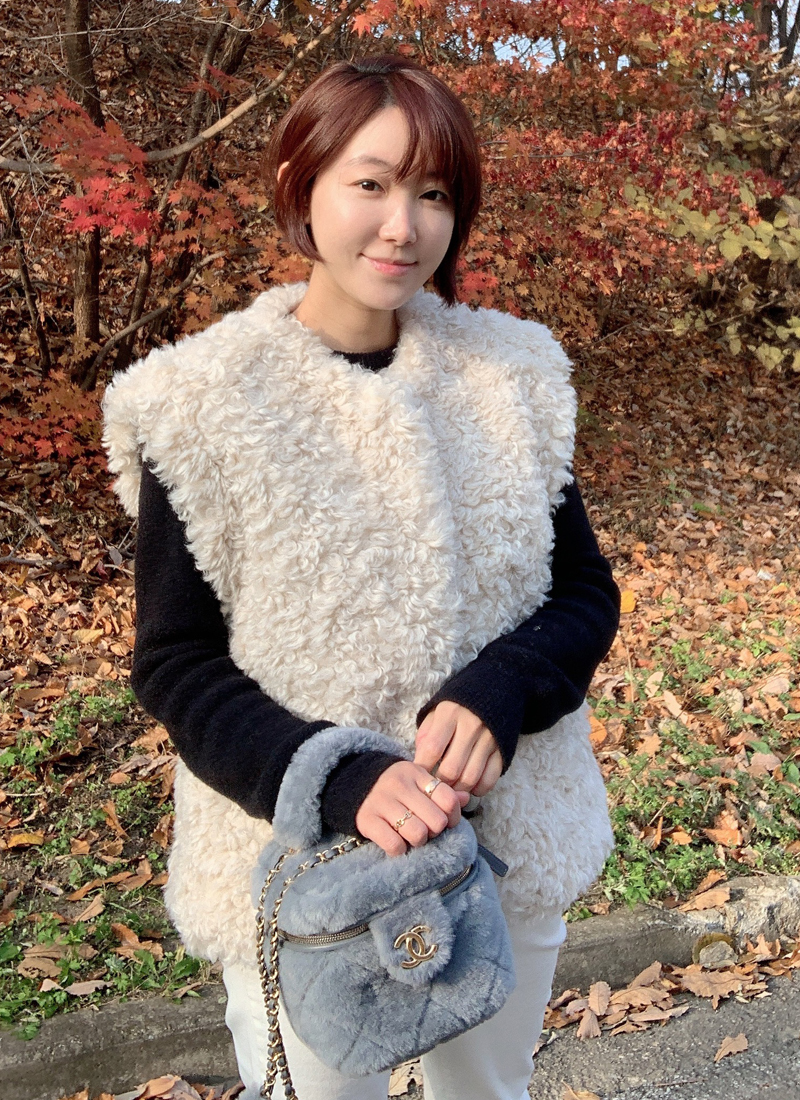 미입금분 eco-fur vest (아이보리)