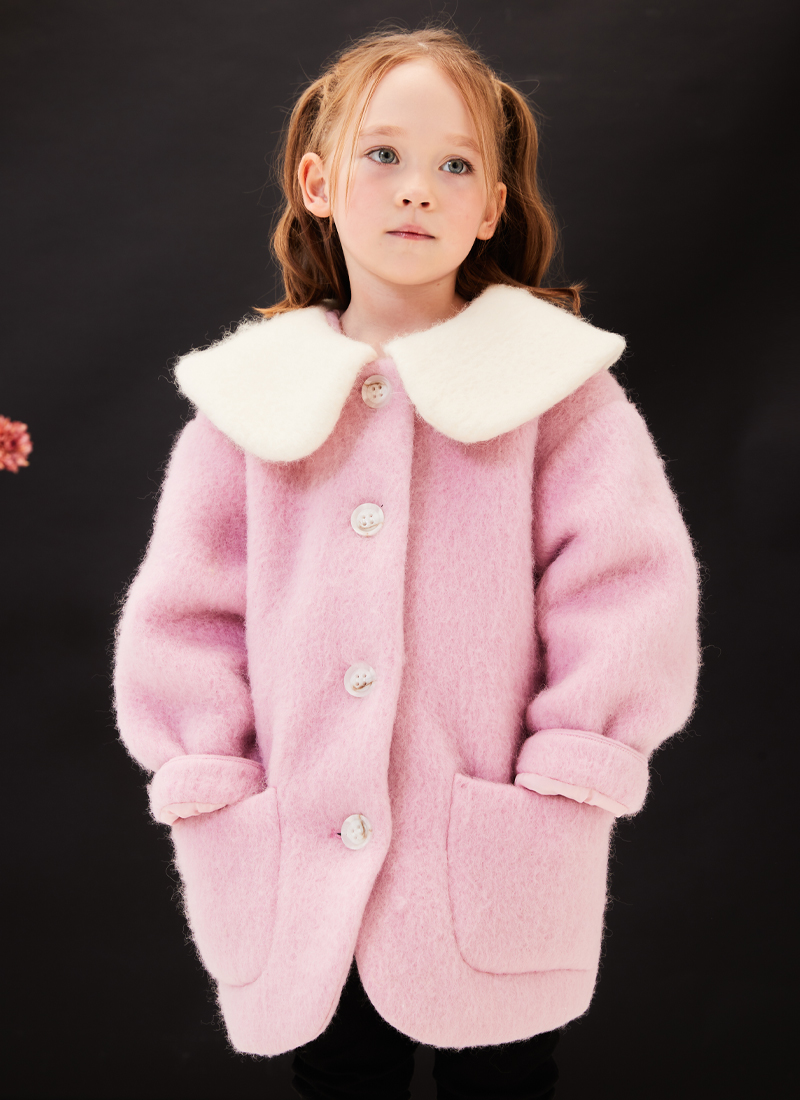 23 big collar coat (핑크)